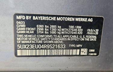 62787156 :رقم المزاد ، 5UX23EU04R9S21633 vin ، 2024 Bmw X5 مزاد بيع