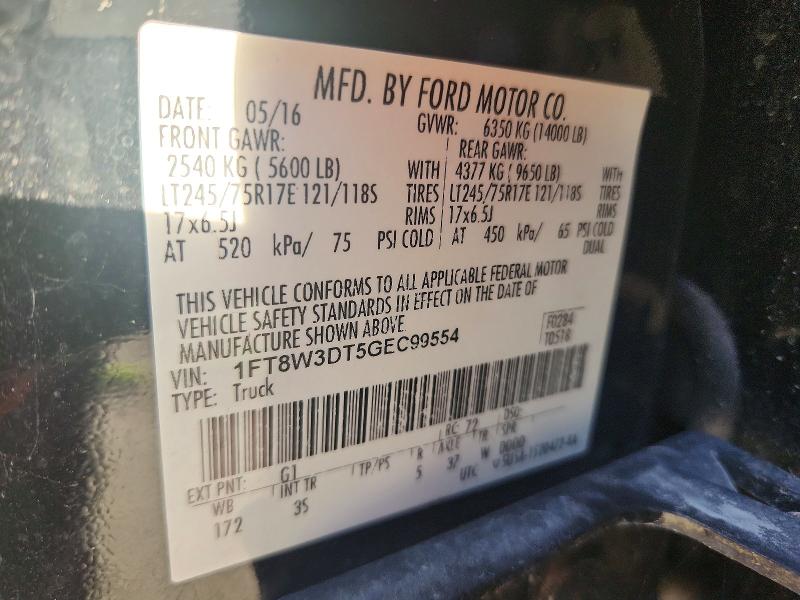 Aukcja sprzedaży 2016 Ford F350, vin: 1FT8W3DT5GEC99554, numer aukcji: 61510276