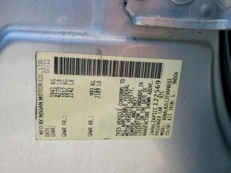 60195826 :رقم المزاد ، 1N4AL2AP1CC122569 vin ، 2012 Nissan Altima مزاد بيع