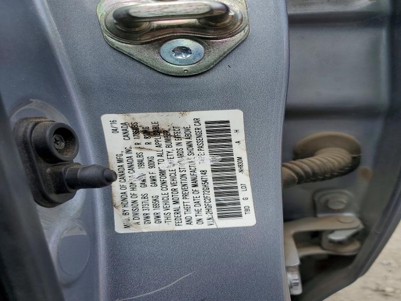 Aukcja sprzedaży 2016 Honda Civic, vin: 2HGFC2F72GH547148, numer aukcji: 61883176