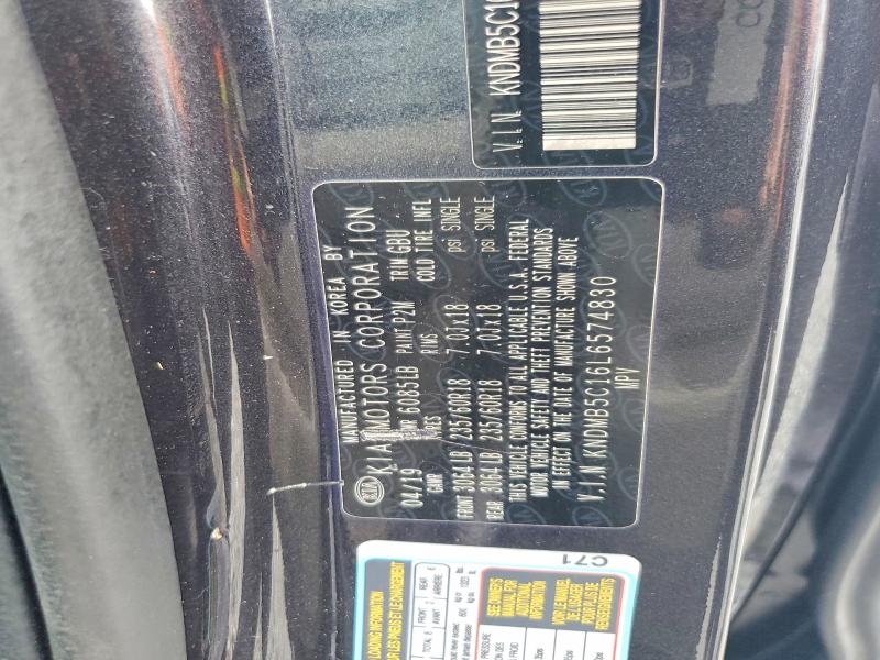 61927356 :رقم المزاد ، KNDMB5C16L6574830 vin ، 2020 Kia Sedona مزاد بيع