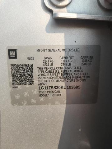 Aukcja sprzedaży 2019 Chevrolet Impala, vin: 1G11Z5S30KU103695, numer aukcji: 62307876