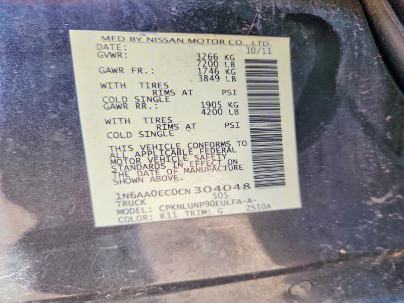 Aukcja sprzedaży 2012 Nissan Titan, vin: 1N6AA0EC0CN304048, numer aukcji: 60136806