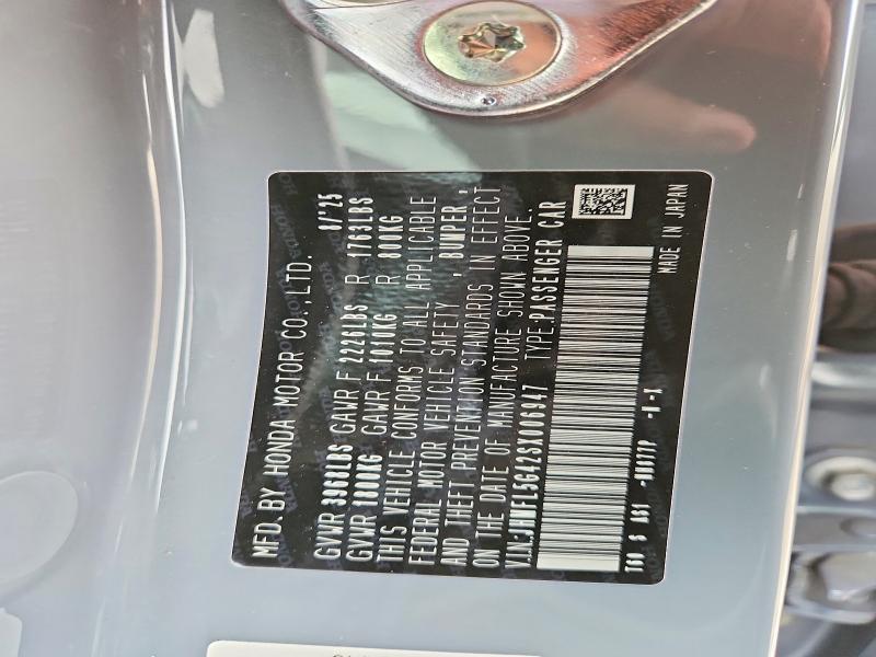 61816376 :رقم المزاد ، JHMFL5G42SX006947 vin ، 2025 Honda Civic مزاد بيع
