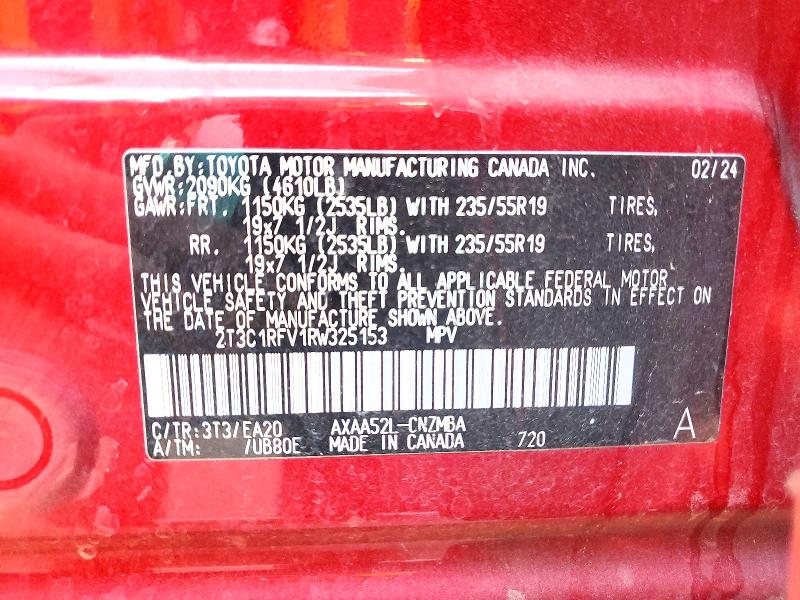 Aukcja sprzedaży 2024 Toyota Rav4, vin: 2T3C1RFV1RW325153, numer aukcji: 60881436
