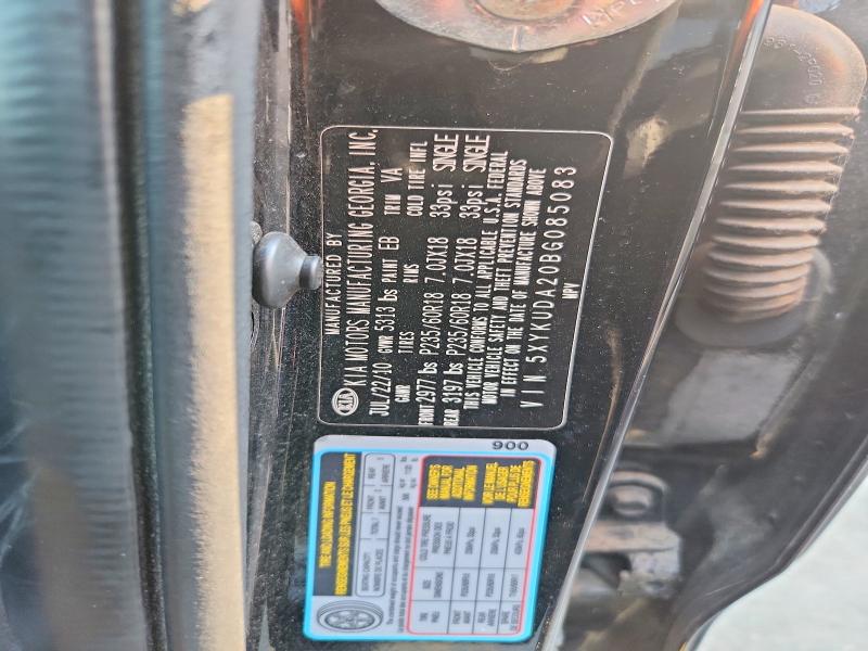 Aukcja sprzedaży 2011 Kia Sorento, vin: 5XYKUDA20BG085083, numer aukcji: 60011456