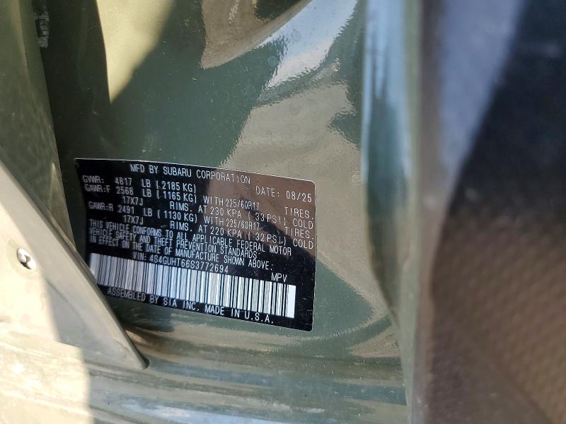 61282986 :رقم المزاد ، 4S4GUHT66S3772694 vin ، 2025 Subaru Crosstrek مزاد بيع