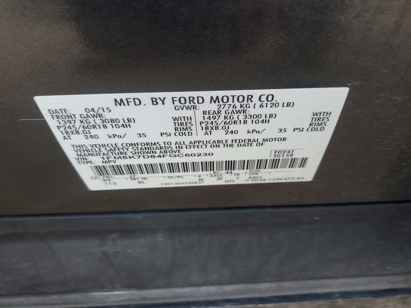 Aukcja sprzedaży 2015 Ford Explorer, vin: 1FM5K7D84FGC60230, numer aukcji: 59957566