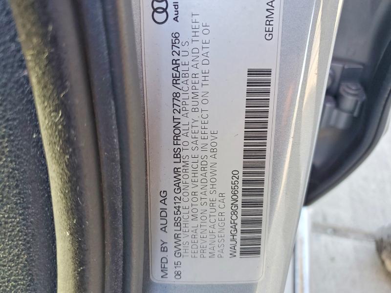 Aukcja sprzedaży 2016 Audi A6, vin: WAUHGAFC8GN065520, numer aukcji: 60093076