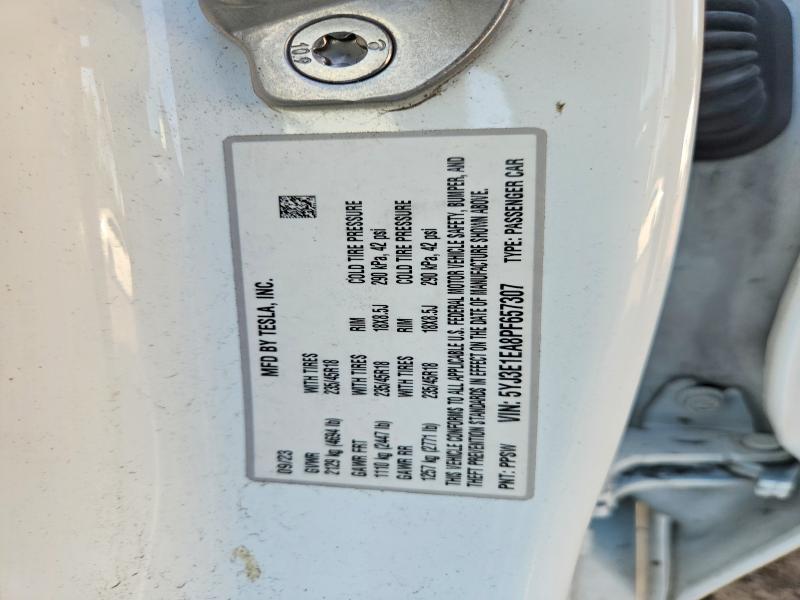 61183586 :رقم المزاد ، 5YJ3E1EA8PF657307 vin ، 2023 Tesla Model 3 مزاد بيع