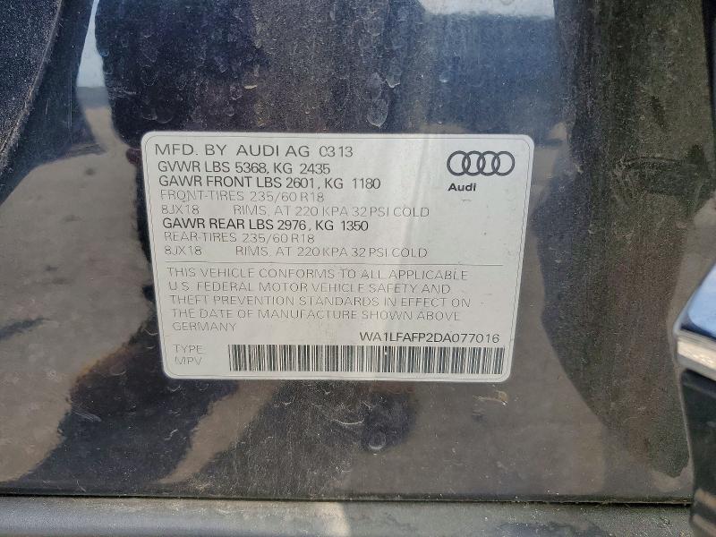 Aukcja sprzedaży 2013 Audi Q5, vin: WA1LFAFP2DA077016, numer aukcji: 59375026