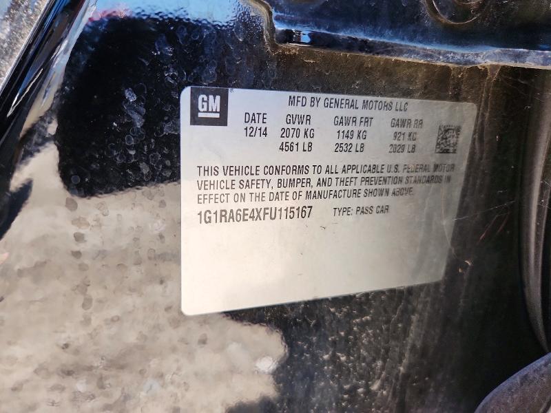 Продаж на аукціоні авто 2015 Chevrolet Volt, vin: 1G1RA6E4XFU115167, номер лоту: 60842546