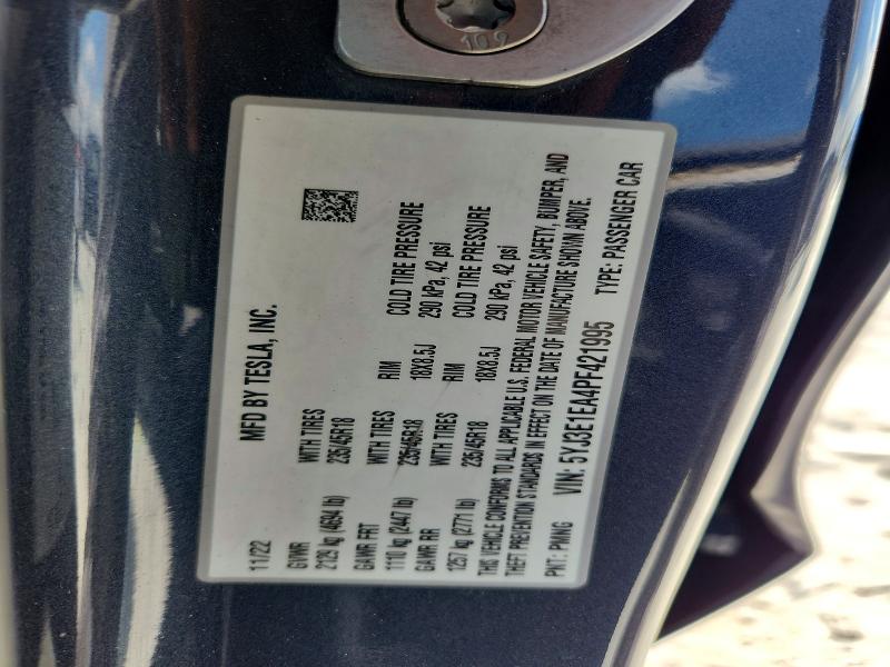 Продажа на аукционе авто 2023 Tesla Model 3, vin: 5YJ3E1EA4PF421995, номер лота: 60612236