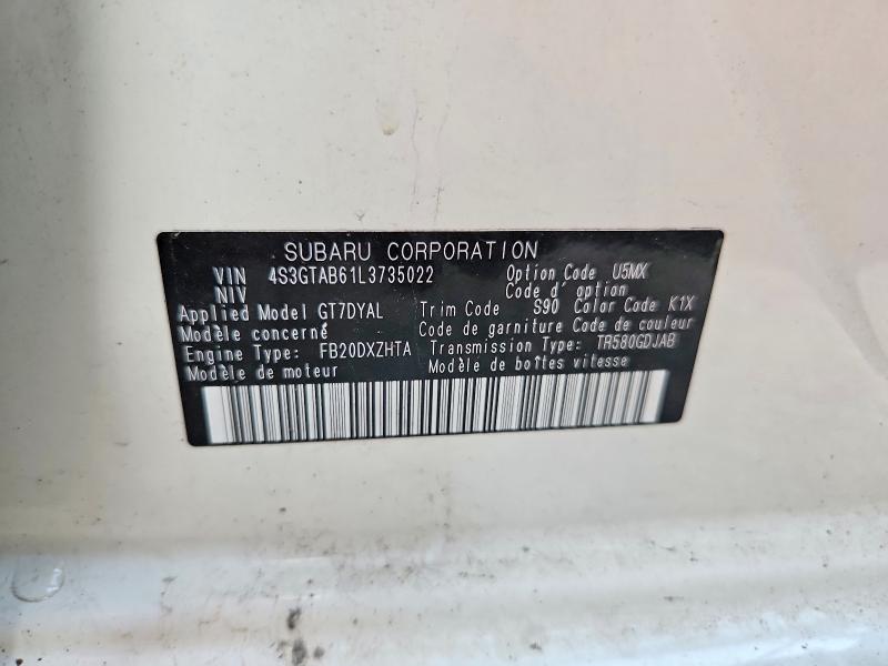Aukcja sprzedaży 2020 Subaru Impreza, vin: 4S3GTAB61L3735022, numer aukcji: 47033006
