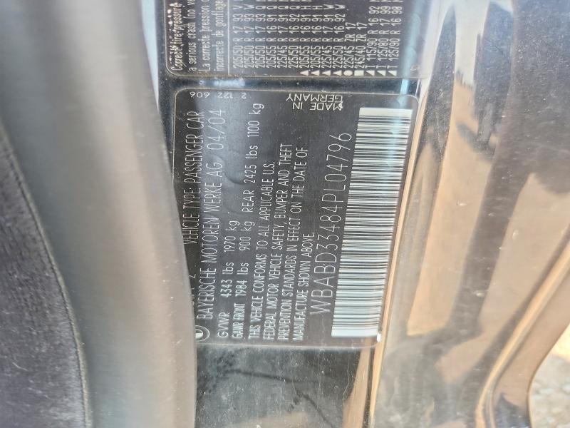 Продажа на аукционе авто 2004 Bmw 325, vin: WBABD33484PL04796, номер лота: 63024336