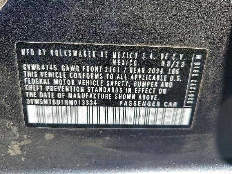 Aukcja sprzedaży 2024 Volkswagen Jetta, vin: 3VW5M7BU1RM013334, numer aukcji: 62076086