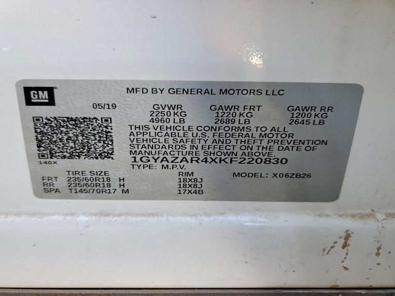 Aukcja sprzedaży 2019 Cadillac Xt4, vin: 1GYAZAR4XKF220830, numer aukcji: 60512996