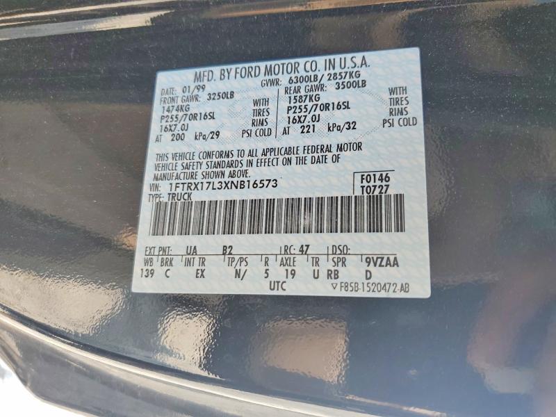 Продаж на аукціоні авто 1999 Ford F150, vin: 1FTRX17L3XNB16573, номер лоту: 63315096