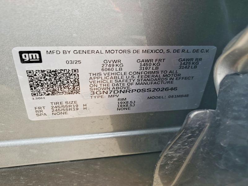 Продаж на аукціоні авто 2025 Chevrolet Equinox, vin: 3GN7DNRP0SS202646, номер лоту: 60882006
