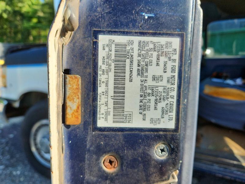 63302926 :رقم المزاد ، 2FTJW35H1LCA42628 vin ، 1990 Ford F350 مزاد بيع