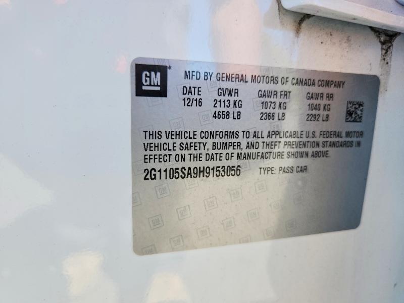 Продаж на аукціоні авто 2017 Chevrolet Impala, vin: 2G1105SA9H9153056, номер лоту: 60839086
