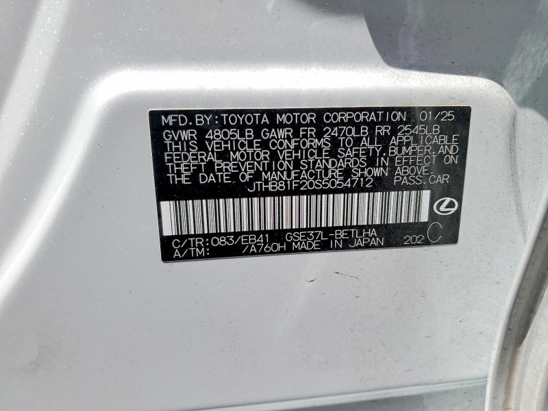 Aukcja sprzedaży 2025 Lexus Is 300, vin: JTHB81F20S5054712, numer aukcji: 60850616