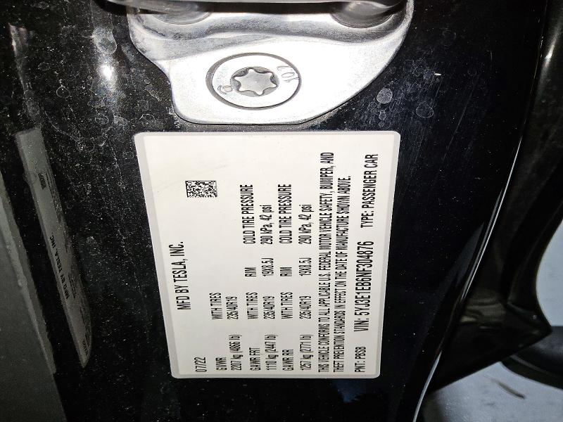 Продаж на аукціоні авто 2022 Tesla Model 3, vin: 5YJ3E1EB6NF304876, номер лоту: 62354896