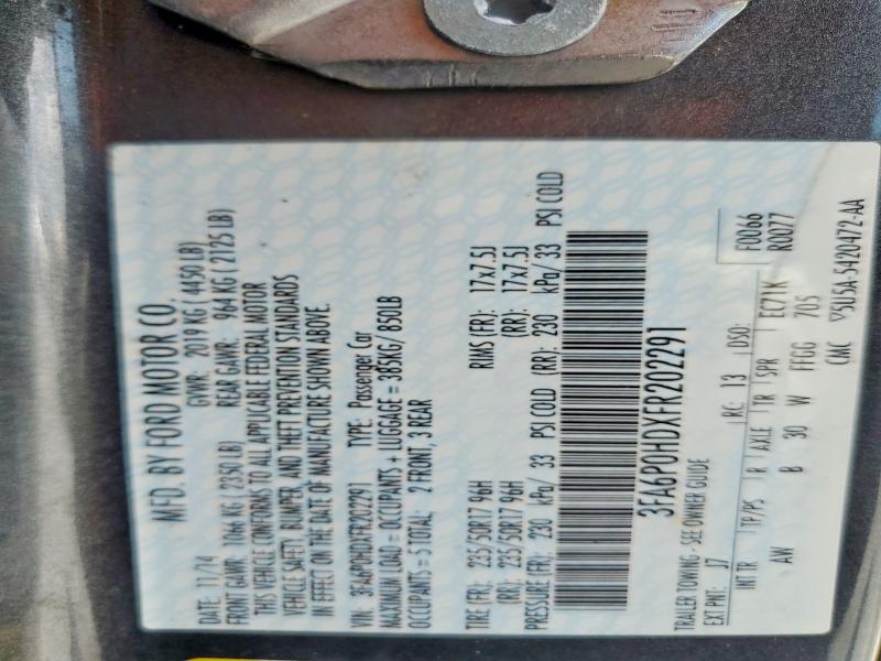 Aukcja sprzedaży 2015 Ford Fusion, vin: 3FA6P0HDXFR202291, numer aukcji: 61361526
