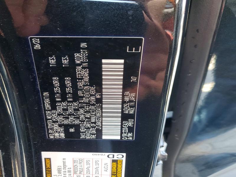2022 Lexus Nx მანქანა იყიდება აუქციონზე, vin: JTJGKCEZ1N5004115, აუქციონის ნომერი: 62991846