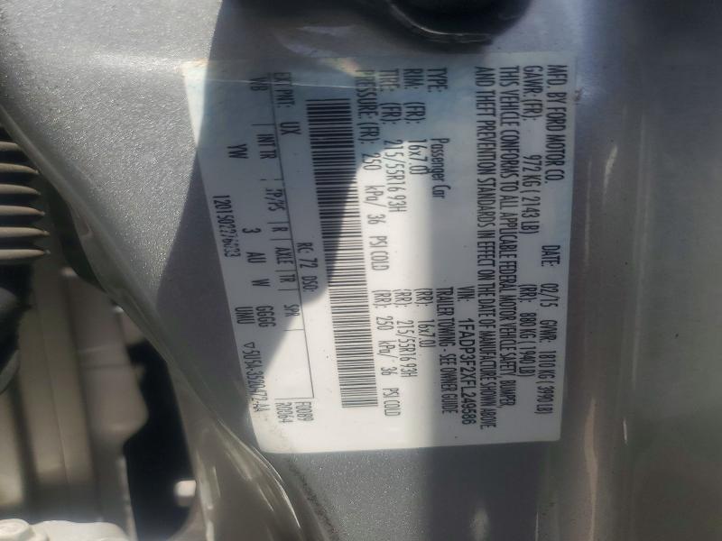 Aukcja sprzedaży 2015 Ford Focus, vin: 1FADP3F2XFL249586, numer aukcji: 60366806