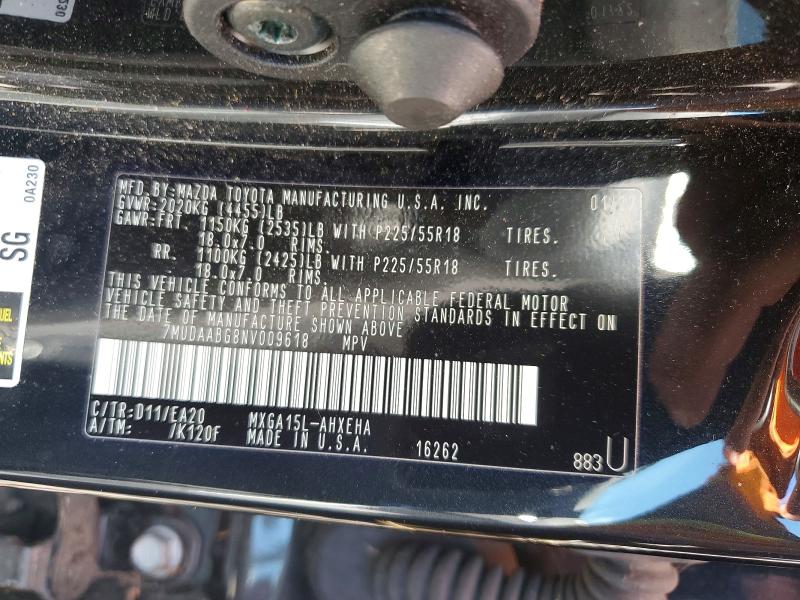 Aukcja sprzedaży 2022 Toyota Corolla Cross, vin: 7MUDAABG8NV009618, numer aukcji: 61086476