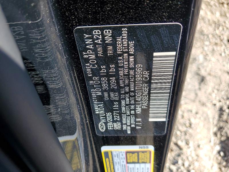 59592576 :رقم المزاد ، KMHLL4DG1TU198969 vin ، 2026 Hyundai Elantra مزاد بيع