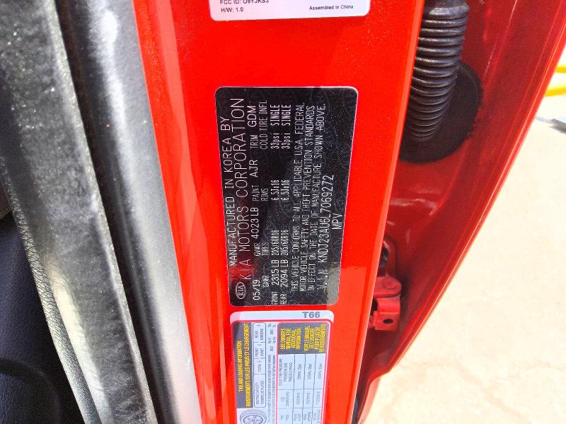 59612056 :رقم المزاد ، KNDJ23AU6L7069272 vin ، 2020 Kia Soul مزاد بيع