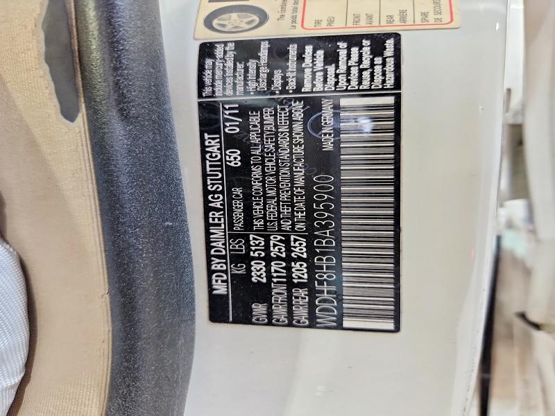 62788846 :رقم المزاد ، WDDHF8HB1BA395900 vin ، 2011 Mercedes-benz E مزاد بيع