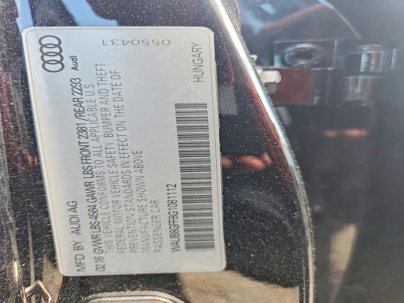 2016 Audi A3 მანქანა იყიდება აუქციონზე, vin: WAUB8GFF8G1081112, აუქციონის ნომერი: 58930776