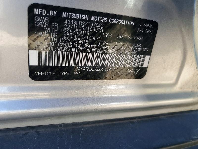 Продажа на аукционе авто 2021 Mitsubishi Outlander Sport, vin: JA4ARUAU6MU030924, номер лота: 61596456