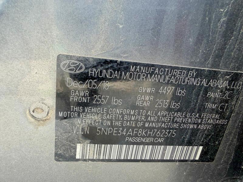 Aukcja sprzedaży 2019 Hyundai Sonata, vin: 5NPE34AF8KH762375, numer aukcji: 63361216
