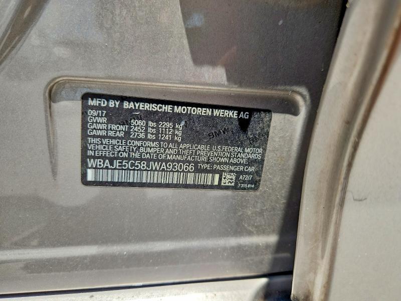 Продажа на аукционе авто 2018 Bmw 540, vin: WBAJE5C58JWA93066, номер лота: 60307506