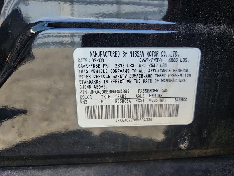 Aukcja sprzedaży 2008 Infiniti Ex35, vin: JNKAJ09E98M304396, numer aukcji: 62345576