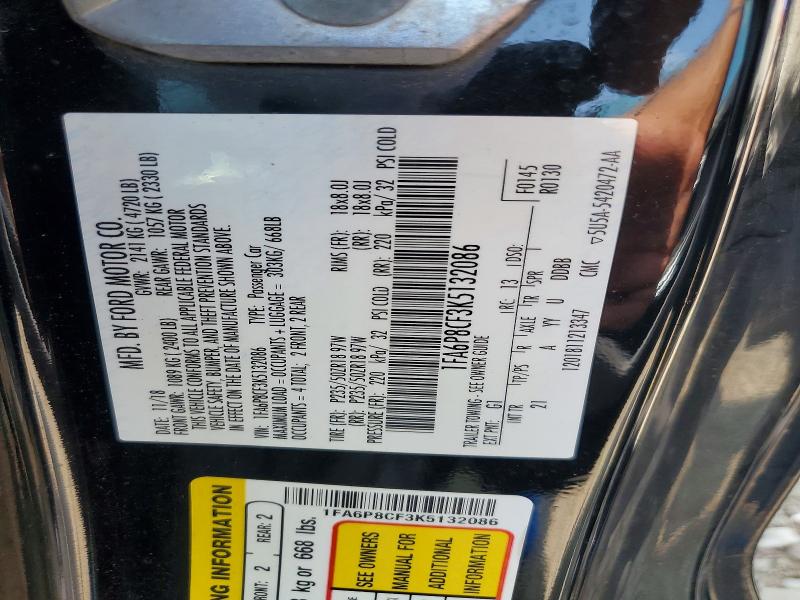 Продажа на аукционе авто 2019 Ford Mustang, vin: 1FA6P8CF3K5132086, номер лота: 59249036