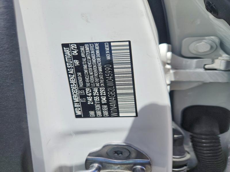 Aukcja sprzedaży 2020 Mercedes-benz Glb, vin: W1N4M4GB2LW045990, numer aukcji: 60890916