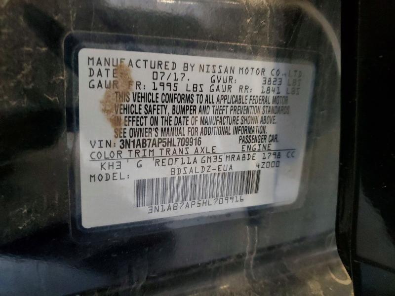 Продажа на аукционе авто 2017 Nissan Sentra, vin: 3N1AB7AP5HL709916, номер лота: 61617476