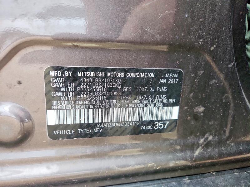 Продажа на аукционе авто 2017 Mitsubishi Outlander Sport, vin: JA4AR3AU6HZ034118, номер лота: 63312806