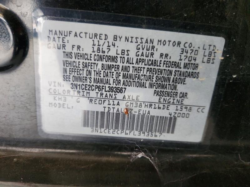 Aukcja sprzedaży 2015 Nissan Versa Note, vin: 3N1CE2CP6FL393567, numer aukcji: 61987346