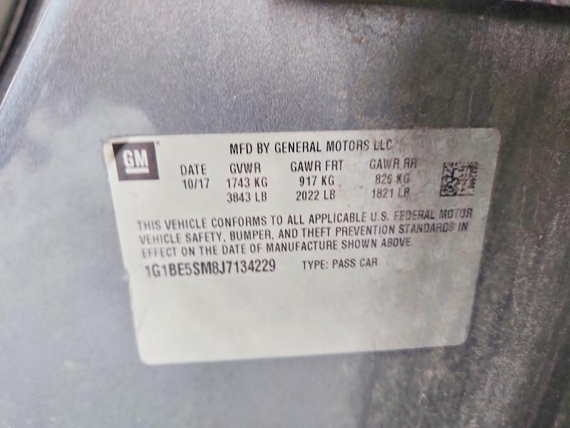 Продаж на аукціоні авто 2018 Chevrolet Cruze, vin: 1G1BE5SM8J7134229, номер лоту: 60295186