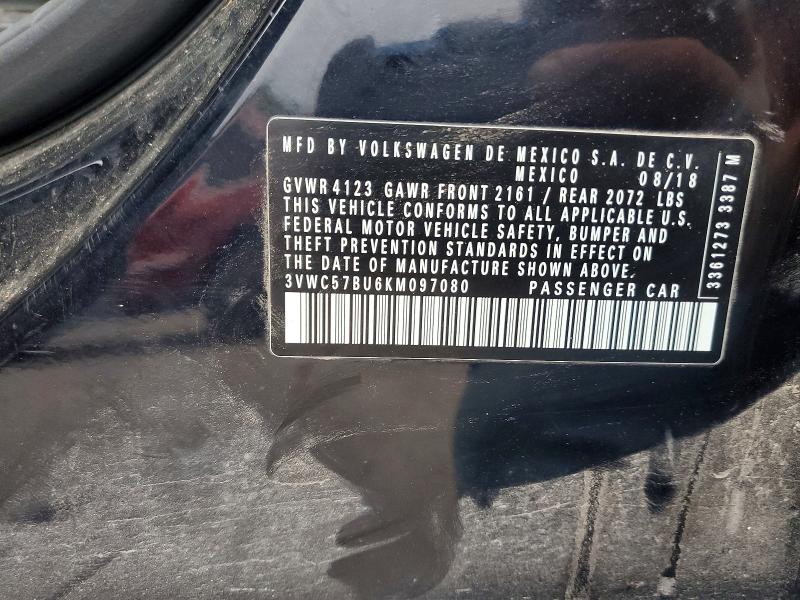 Aukcja sprzedaży 2019 Volkswagen Jetta, vin: 3VWC57BU6KM097080, numer aukcji: 60277196