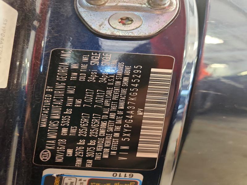 Продаж на аукціоні авто 2019 Kia Sorento, vin: 5XYPG4A37KG545295, номер лоту: 62491996