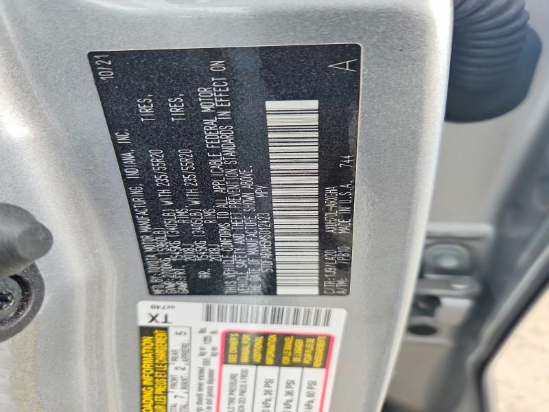 Aukcja sprzedaży 2021 Toyota Highlander, vin: 5TDFARAH5MS012423, numer aukcji: 62613136