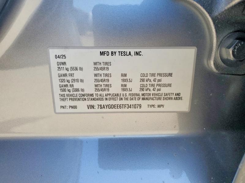 Aukcja sprzedaży 2026 Tesla Model  Y, vin: 7SAYGDEE6TF341079, numer aukcji: 61194436