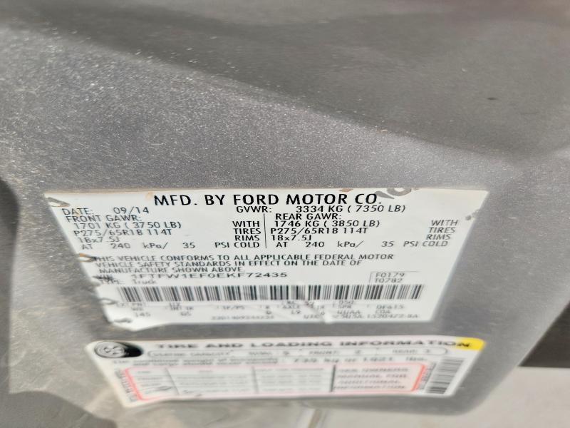 Aukcja sprzedaży 2014 Ford F150, vin: 1FTFW1EF0EKF72435, numer aukcji: 60710146